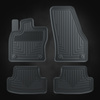 Alfombrillas de goma adecuadas para Volkswagen Golf VIII Hatchback, Variant (2019-....) - alfombras para coche - negro - 4 unidades