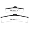 Escobillas limpiaparabrisas para la luna delantera para Nissan Micra K13 Hatchback, Cabrio (07.2010-2017) - escobillas plana