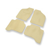 Alfombrillas de Velour adecuadas para Mitsubishi L200 III Pick-Up (2001-2006) - alfombras para coche - Premium color beige