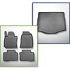 Conjunto de alfombrilla para maletero y alfombrillas para el interior del coche TPE para: Ssangyong Tivoli Grand SUV (06.2021-....) - maletero superior; suelo móvil en la posición superior