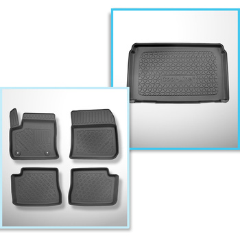 Conjunto de alfombrilla para maletero y alfombrillas para el interior del coche 