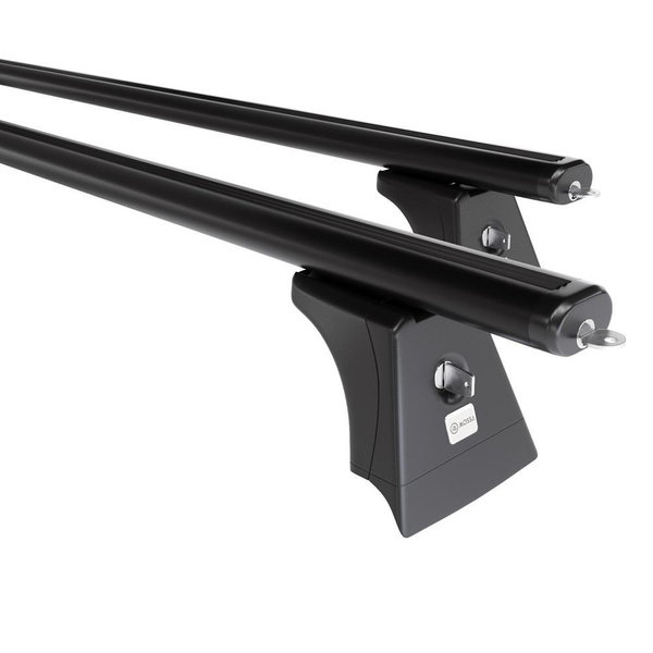 Portaequipajes de techo adecuadas para Suzuki Across SUV (2021-....) - baca negra para coche - barras para techo de coche - railing integrado - aluminio