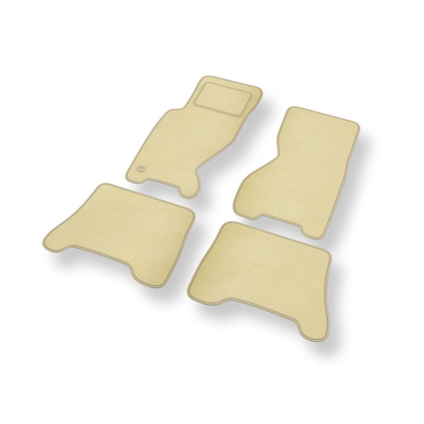 Alfombrillas de Velour adecuadas para Jeep Grand Cherokee II SUV (1998-2005) - alfombras para coche - Premium color beige