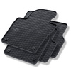 Alfombrillas de goma adecuadas para Volkswagen Tiguan I SUV (2007-2015) - alfombras para coche - negro - 4 unidades