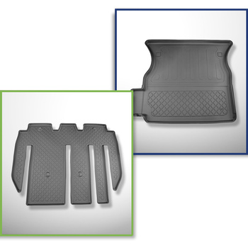 Conjunto de alfombrilla para maletero y alfombrillas para el interior del coche 