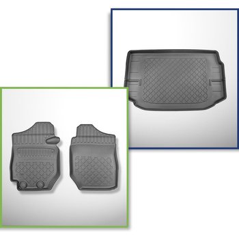 Conjunto de alfombrilla para maletero y alfombrillas para el interior del coche 