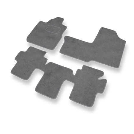 Alfombrillas de Velour adecuadas para Fiat Multipla (1998-2010) - alfombras para coche - Premium color gris