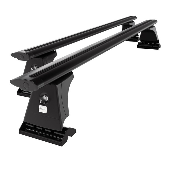 Portaequipajes de techo adecuadas para Peugeot 5008 Monovolumen (2009-2017) - baca negra para coche - barras para techo de coche - puntos de montaje - aluminio