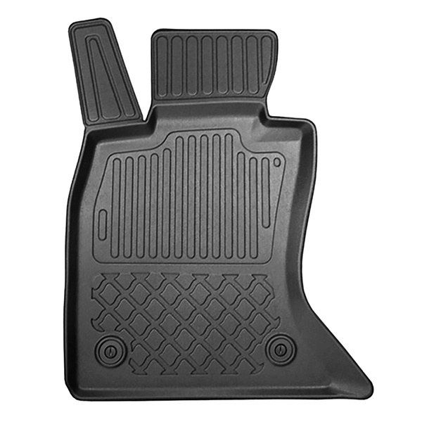 Alfombrillas de TPE adecuadas para BMW 5 F10 Berlina (03.2010-2013) - X-drive; espacio de guías de los asientos delanteros (parte trasera) 415 mm - alfombras para coche