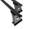 Portaequipajes de techo adecuadas para Renault Kangoo II Furgoneta (2008-2021) - baca negra para coche - barras para techo de coche - puntos de montaje - acero