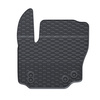 Alfombrillas de goma adecuadas para Ford S-Max I Monovolumen (2006-2015) - alfombras para coche - negro - 3 unidades