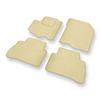 Alfombrillas de Velour adecuadas para Suzuki Vitara II SUV (2015-....) - alfombras para coche - Premium color beige