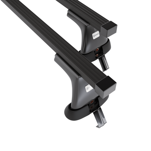 Portaequipajes de techo adecuadas para Nissan Note mk I Monovolumen (2005-2013) - baca negra para coche - barras para techo de coche - sin puntos de montaje - acero