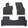 Alfombrillas de goma adecuadas para Volkswagen Touran III Monovolumen (2015-....) - alfombras para coche - negro - 3 unidades