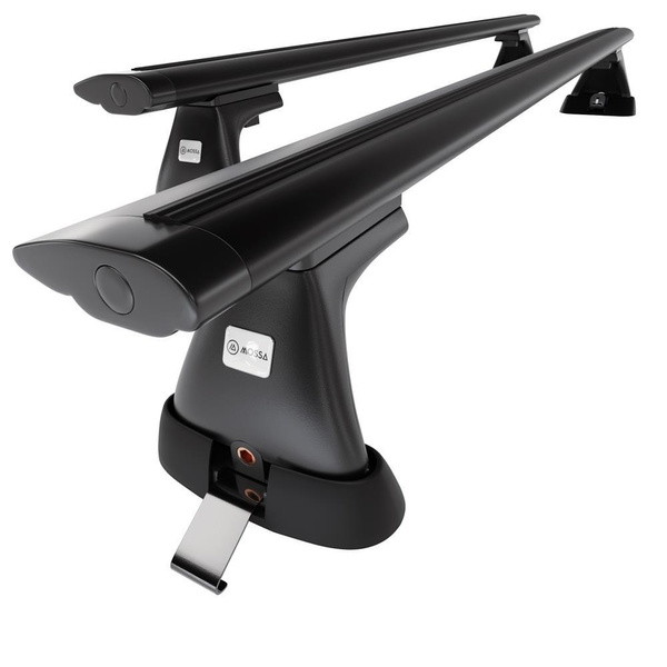Portaequipajes de techo adecuadas para Peugeot Partner mk I Furgoneta (2003-2010) - baca negra para coche - barras para techo de coche - puntos de montaje - aluminio