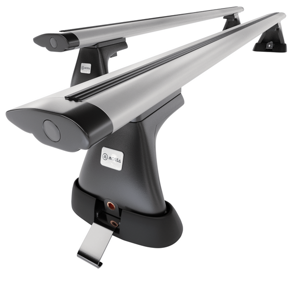 Portaequipajes de techo adecuadas para Peugeot Partner mk I Furgoneta (2003-2010) - baca plata para coche - barras para techo de coche - puntos de montaje - aluminio
