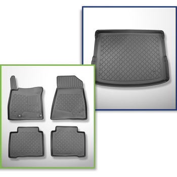 Conjunto de alfombrilla para maletero y alfombrillas para el interior del coche 