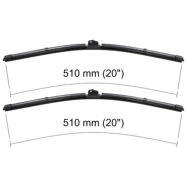 Escobillas limpiaparabrisas para la luna delantera para BMW 1 E81, E87 Coupé, Hatchback, Cabrio (09.2004-10.2013) - escobillas plana