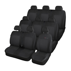 Fundas de asientos hechas a medida para Volkswagen Multivan T5 Furgonetaeta (2003-2015) para tres filas de asientos - E4