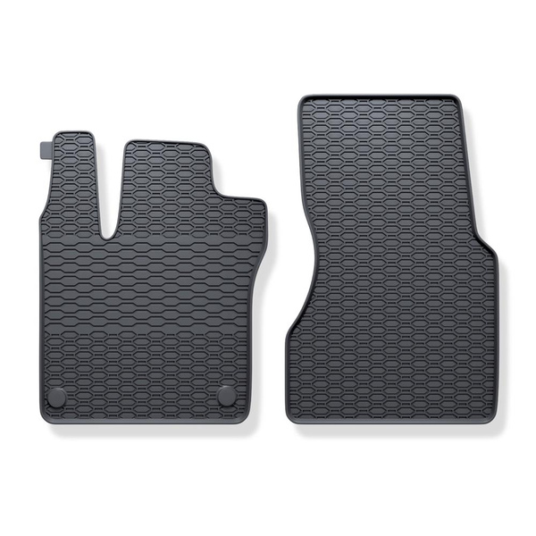 Alfombrillas de goma adecuadas para Renault Twingo III Hatchback (2014-2018) - alfombras para coche - negro - 2 unidades