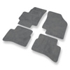 Alfombrillas de Velour adecuadas para Kia Rio II Hatchback, Berlina (2005-2011) - alfombras para coche - Premium color gris