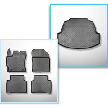 Conjunto de alfombrilla para maletero y alfombrillas para el interior del coche 