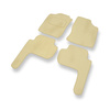 Alfombrillas de Velour adecuadas para Toyota Land Cruiser J90 SUV (1996-2003) 5 puertas - alfombras para coche - Premium color beige