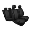 Fundas de asientos hechas a medida para Skoda Fabia II Hatchback, Familiar (2007-2014) segunda fila - banqueta completa - nero