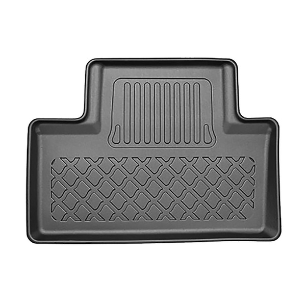 Conjunto de alfombrilla para maletero y alfombrillas para el interior del coche TPE para: Mercedes-Benz EQB X243 SUV (12.2021-....) - 5 plazas; maletero superior; suelo móvil en la posición superior; 7 plazas - 3a fila abatible