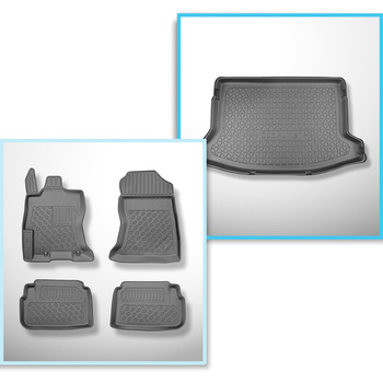 Conjunto de alfombrilla para maletero y alfombrillas para el interior del coche 