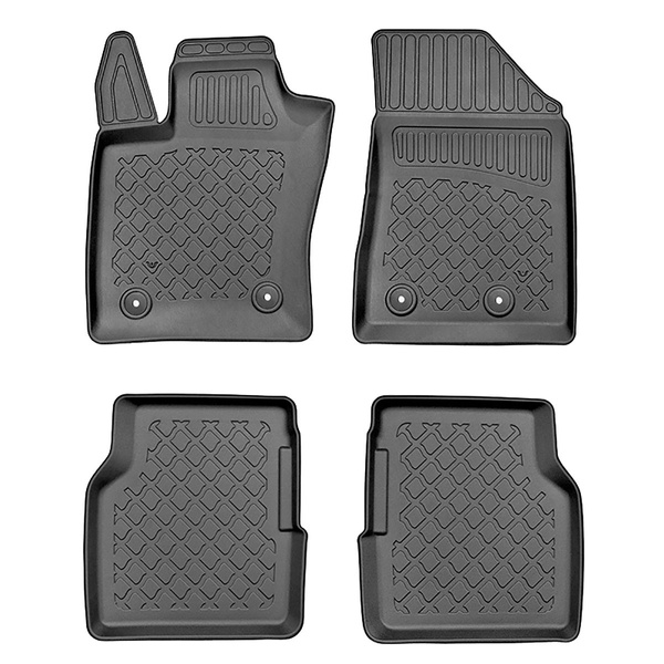Alfombrillas de TPE adecuadas para Jeep Compass II SUV (08.2017-....) - no adecuado para versión Plug-in híbrida - alfombras para coche