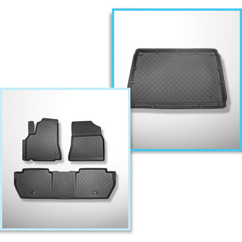 Conjunto de alfombrilla para maletero y alfombrillas para el interior del coche 