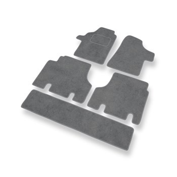 Alfombrillas de Velour adecuadas para Mercedes-Benz Viano (2003-2014) - alfombras para coche - Premium color gris