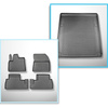 Conjunto de alfombrilla para maletero y alfombrillas para el interior del coche TPE para: Citroen Berlingo III XL Furgonetaeta (06.2018-....) - 5 plazas; distancia larga entre ejes; también versión eléctrica
