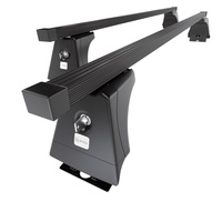 Portaequipajes de techo adecuadas para Fiat Ducato IV Furgoneta (2014-....) - baca negra para coche - barras para techo de coche - puntos de montaje - acero