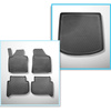 Conjunto de alfombrilla para maletero y alfombrillas para el interior del coche TPE para: Volkswagen Touran I 1T Monovolumen (03.2003-08.2015) - 5 plazas; sin tercera fila