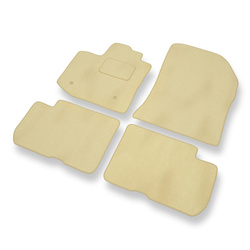 Alfombrillas de Velour adecuadas para Dacia Lodgy Furgoneta (2012-....) - alfombras para coche - Premium color beige