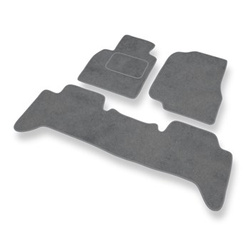 Alfombrillas de Velour adecuadas para Toyota Land Cruiser J100 SUV (1998-2007) - alfombras para coche - Premium color gris