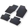 Alfombrillas de goma adecuadas para Citroen C4 Hatchback (2001-2010) - alfombras para coche - negro - 4 unidades