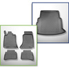 Conjunto de alfombrilla para maletero y alfombrillas para el interior del coche TPE para: Mercedes-Benz Classe E W214 Berlina (08.2023-....) - no adecuado para versión Plug-in híbrida