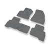Alfombrillas de Velour adecuadas para Fiat Fiorino IV Furgoneta (2008-2011) - alfombras para coche - Premium color gris
