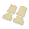 Alfombrillas de Velour adecuadas para Mercedes-Benz CLK II W209 Coupé, Cabrio (2002-2009) - alfombras para coche - Premium color beige