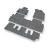 Alfombrillas de Velour adecuadas para Peugeot 5008 SUV (2017-2024) 7-plazas - alfombras para coche - Premium color gris