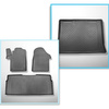 Conjunto de alfombrilla para maletero y alfombrillas para el interior del coche TPE para: Mercedes-Benz Vito W447 Tourer (10.2014-....) - versión Extra larga (Extra Long) (distancia entre ejes 3430 mm; longitud del vehículo 5370 mm); sin maletero dividido
