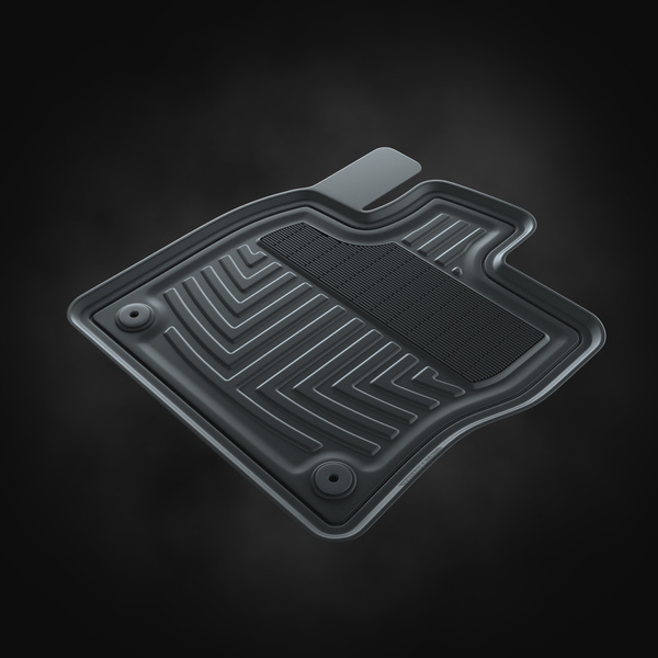 Alfombrillas de goma adecuadas para Volkswagen Golf VIII Hatchback, Variant (2019-....) - alfombras para coche - negro - 4 unidades