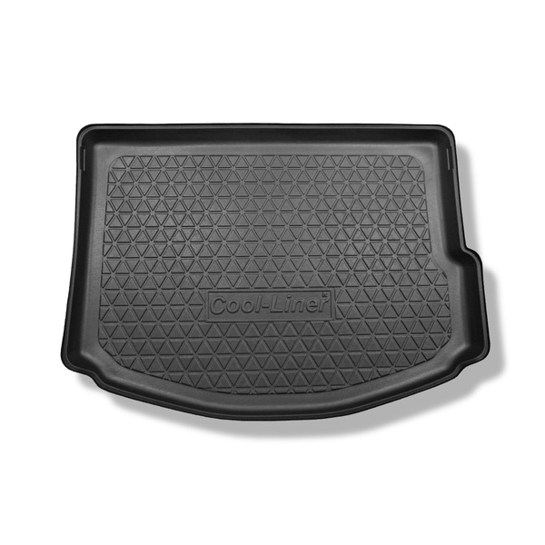 Alfombra para maletero adecuada para Renault Scenic IV Monovolumen (12.2016-09.2022) - Protector maletero - Alfombrilla maletero antideslizante - 5 plazas; parte superior del maletero (entrada de carga plana); base móvil en la posición más alta
