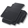 Alfombrillas de goma adecuadas para Seat Leon I Hatchback (1999-2005) - alfombras para coche - negro - 4 unidades