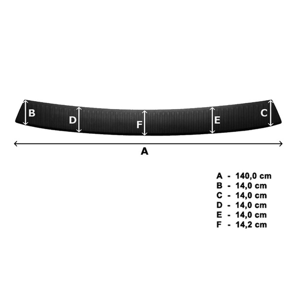 Protector negro en el parachoques trasero Toyota Proace II Furgoneta (2016-....) - (compact/medium)