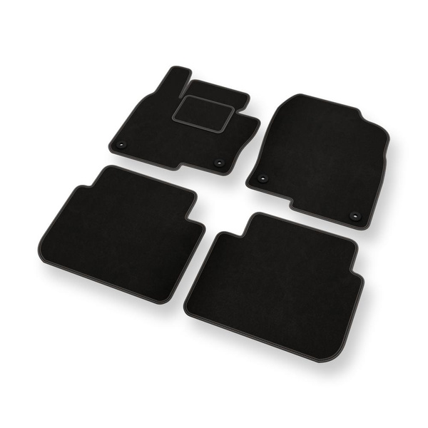 Alfombrillas de Velour adecuadas para Mazda CX-5 SUV (2017-....) - alfombras para coche - Premium color negro