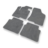 Alfombrillas de Velour adecuadas para Hyundai Santa Fe II SUV (2006-2012) - alfombras para coche - Premium color gris